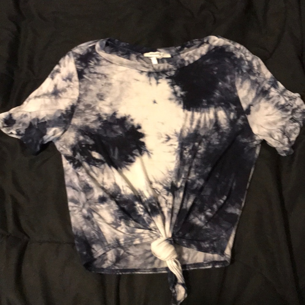 tie dye semi cropped top